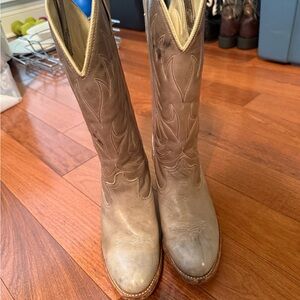 Dingo Taupe Leather Western Boots Women’s Cowboy